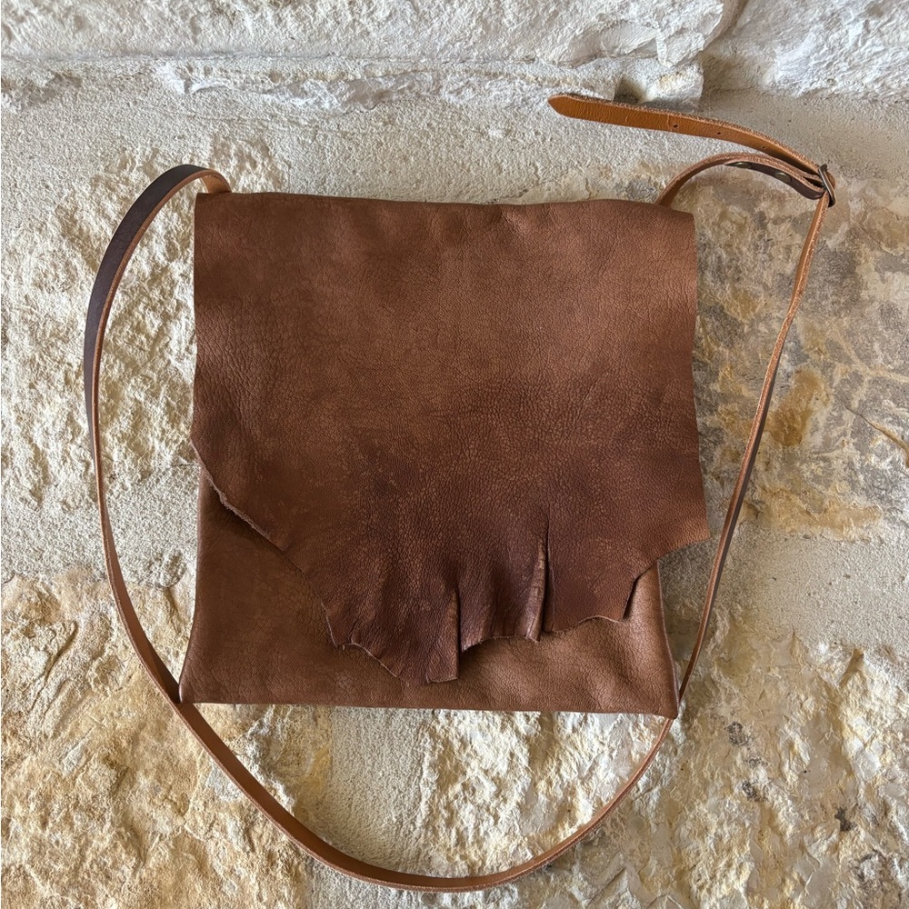 Brown Leather Crossbody Bag - Stash Co